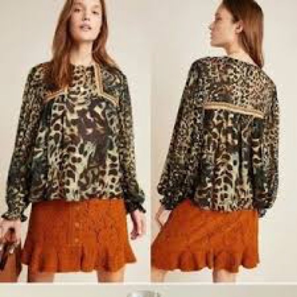 Anthropologie Tops - Anthropologie Bl-nk London Miranda Peasant Blouse- Large Petite